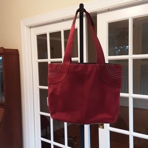 NWT Red Suede Bag by JNY Sport